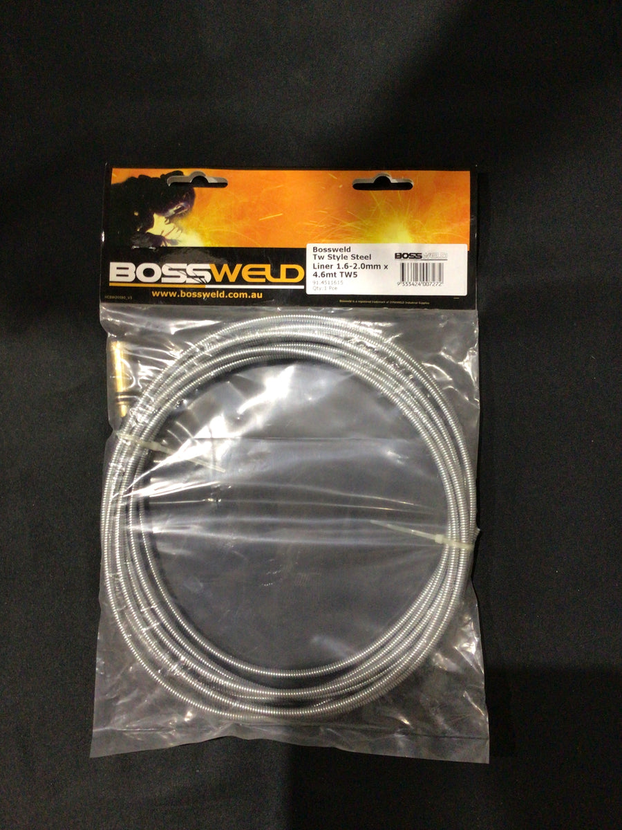Bossweld Tweco Style Steel Liner 1.6 - 2.0mm x 4.6m TW5